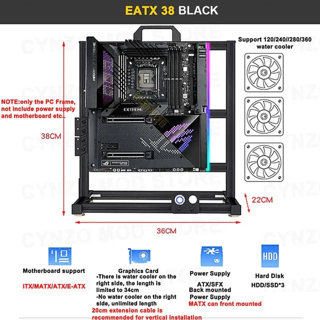 Modding EATX Open PC Case Frame ITX MATX
