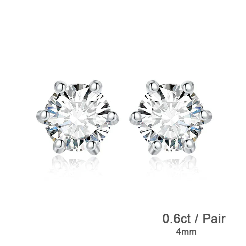 JewelryPalace Moissanite D Color Total 0.6ct 1ct 2ct