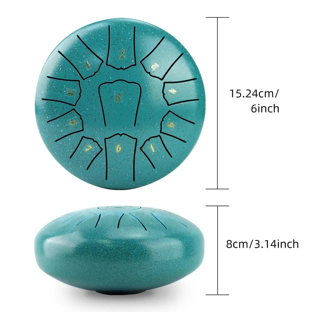 Miwayer Mini Steel Tongue Drum 6 Inch 11