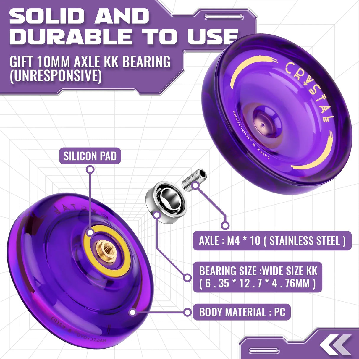 MAGICYOYO Responsive Yoyo for Kids K2 Crystal ,