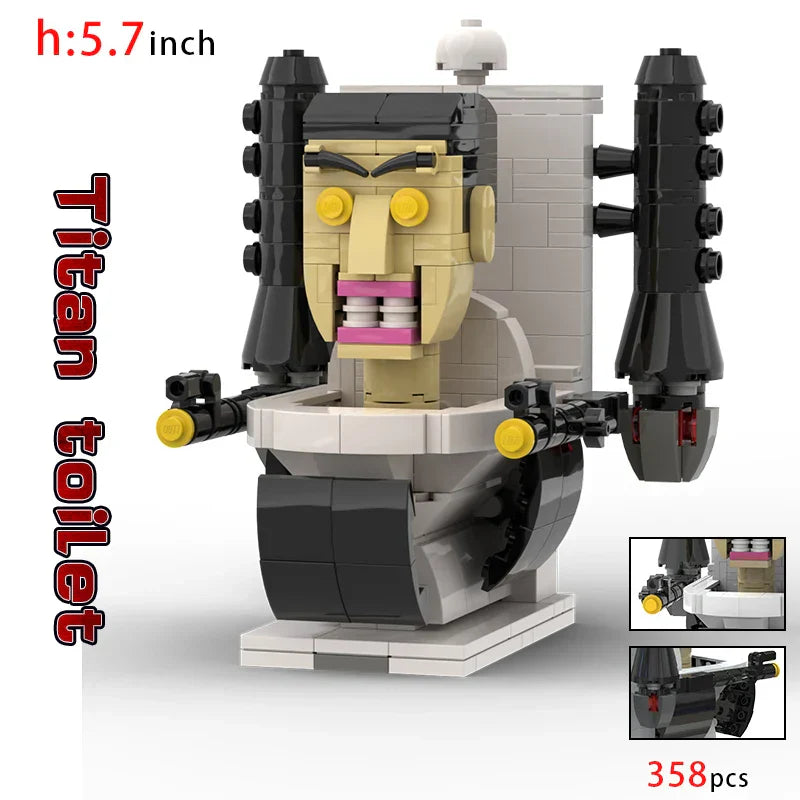 Moc Skibidi Toilet Builing Blocks Titan Clock Man
