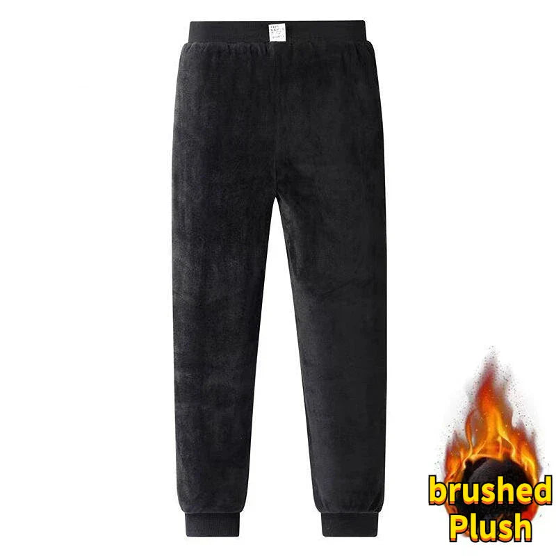 New Winter Pants Men Brushed Windproof Padded Warm