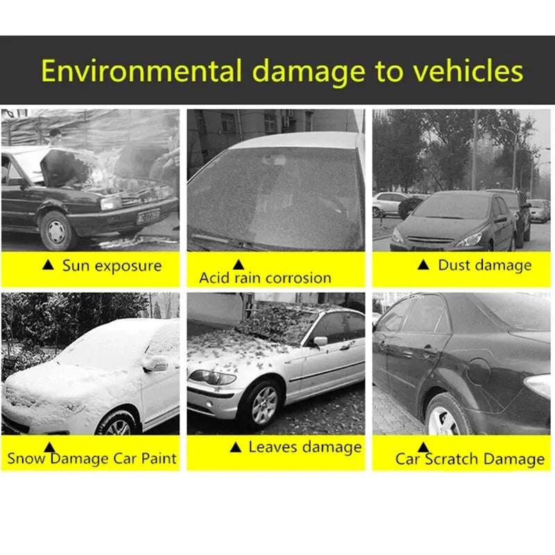 Car Cover Exterior Double Color Cover Sunshade Dustproof Protection with Reflective Strips Universal for Hatchback Sedan SUV