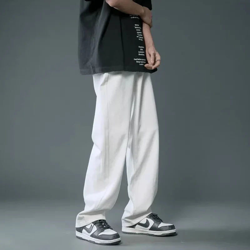 New Korean Fashion Men's Casual Long Jeans Classic