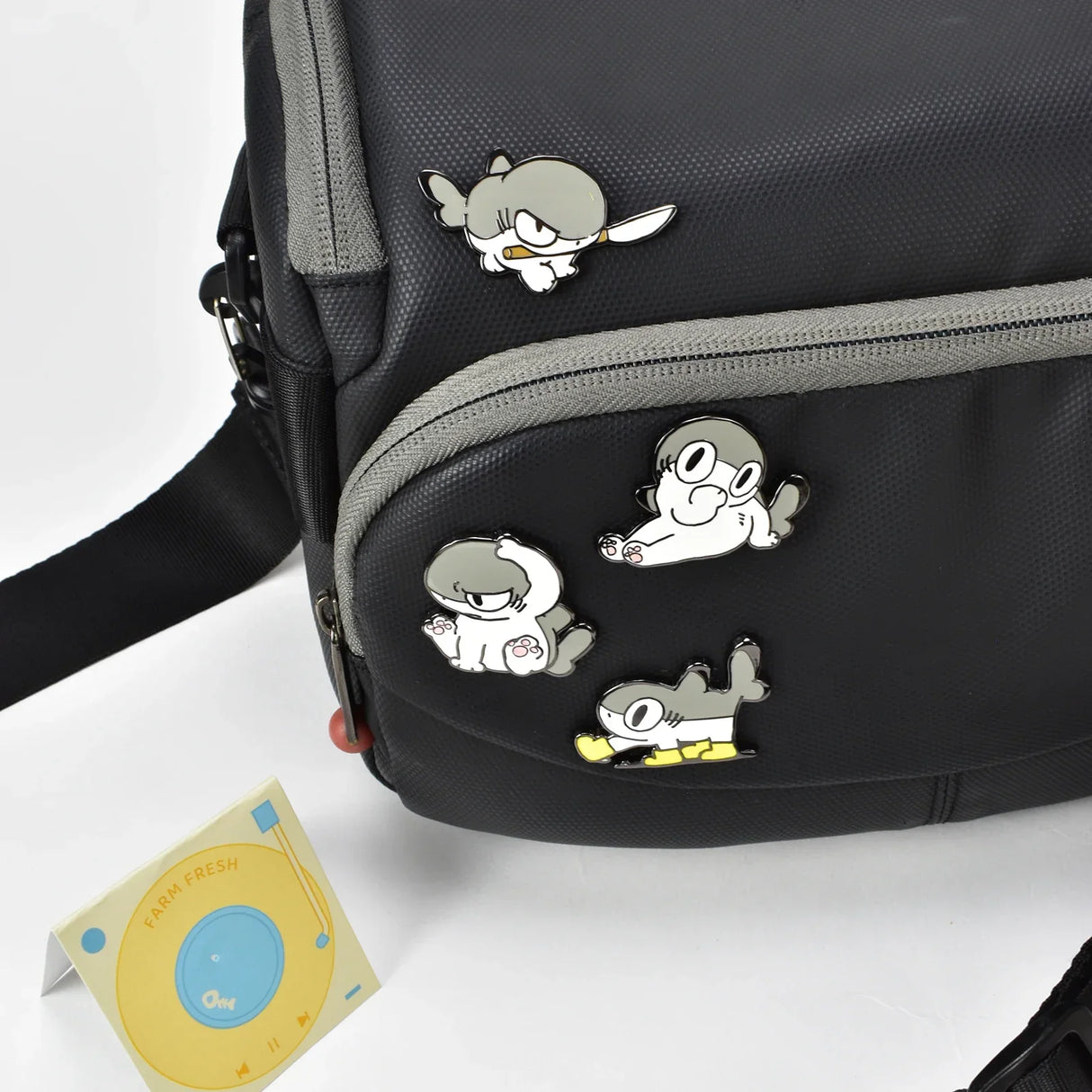 Anime Yogin Sharkitty Brooch Pins Enamel Brooches Badge