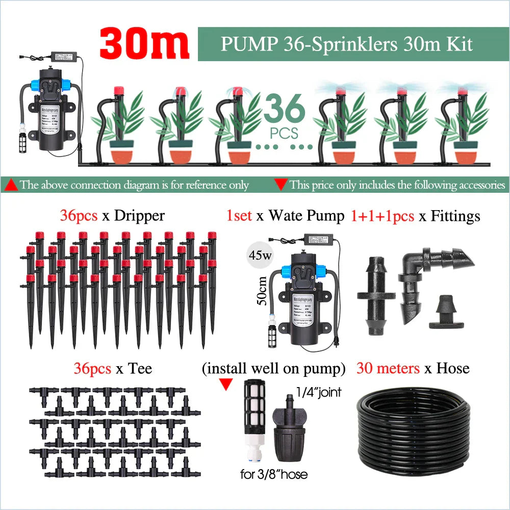 50-5M Garden Smart Drip Irrigation System with Timer