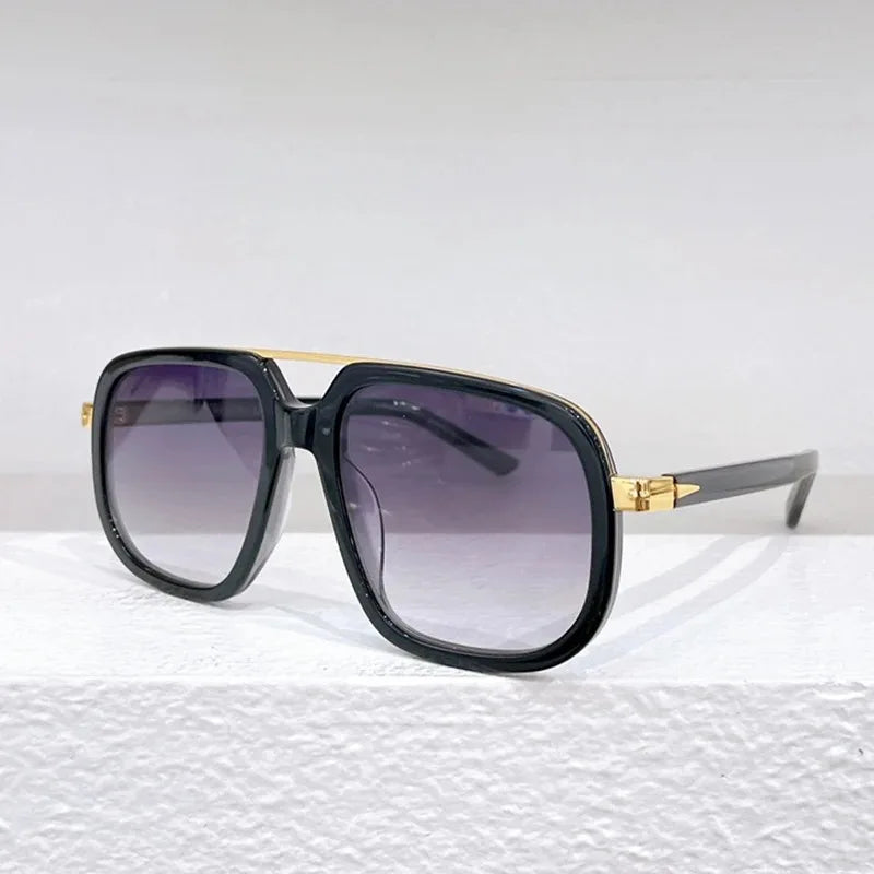 Square Double Bridge Sunglasses 7101 Men and Women