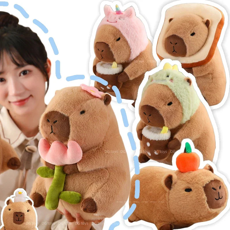 Capybara Plush Toy Simulation Capibara Cosplay Unicorn Dinosaur