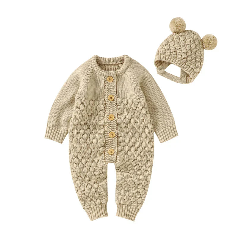 Baby Rompers Clothes Autumn Winter Knitted Newborn Boys