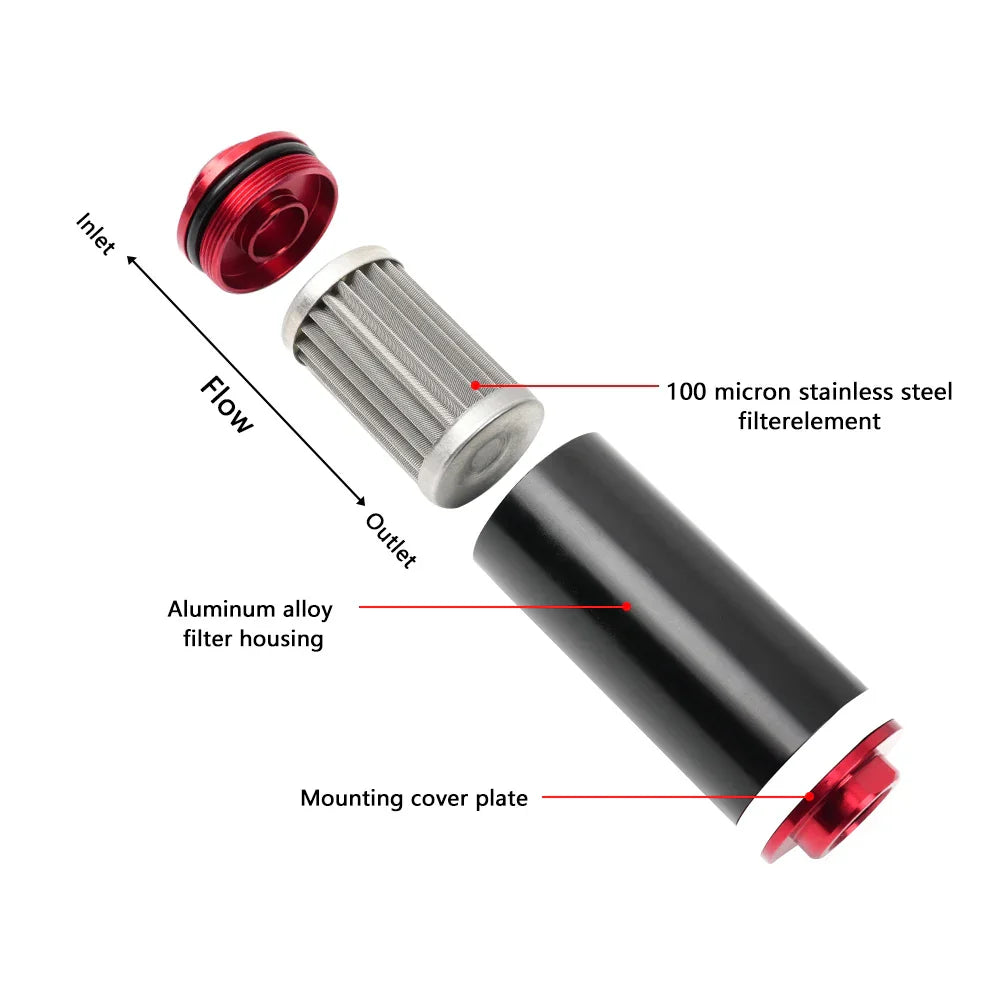 Automobile refitted 58mm AN6 AN8 AN10 fuel filter
