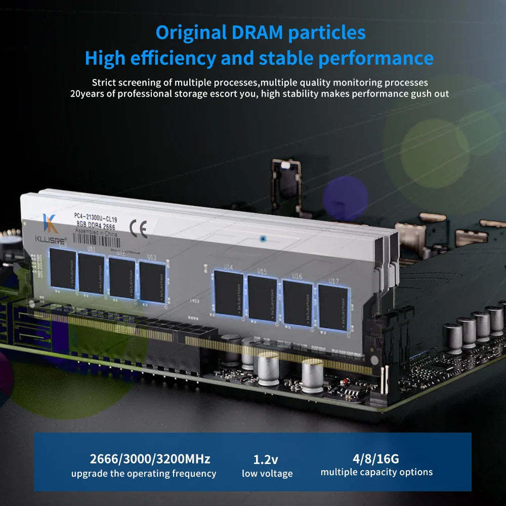 Kllisre RAM DDR4 8GB 16GB Memory 2666MHz 3200MHz