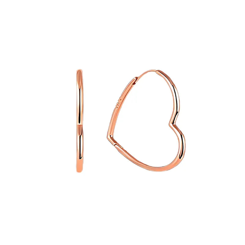 Rose Gold Hoop Earrings For Women 925 Silver