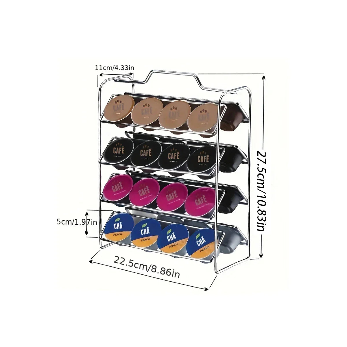 32pcs Coffee Capsule Holder Coffeeware Teaware Storage Rack