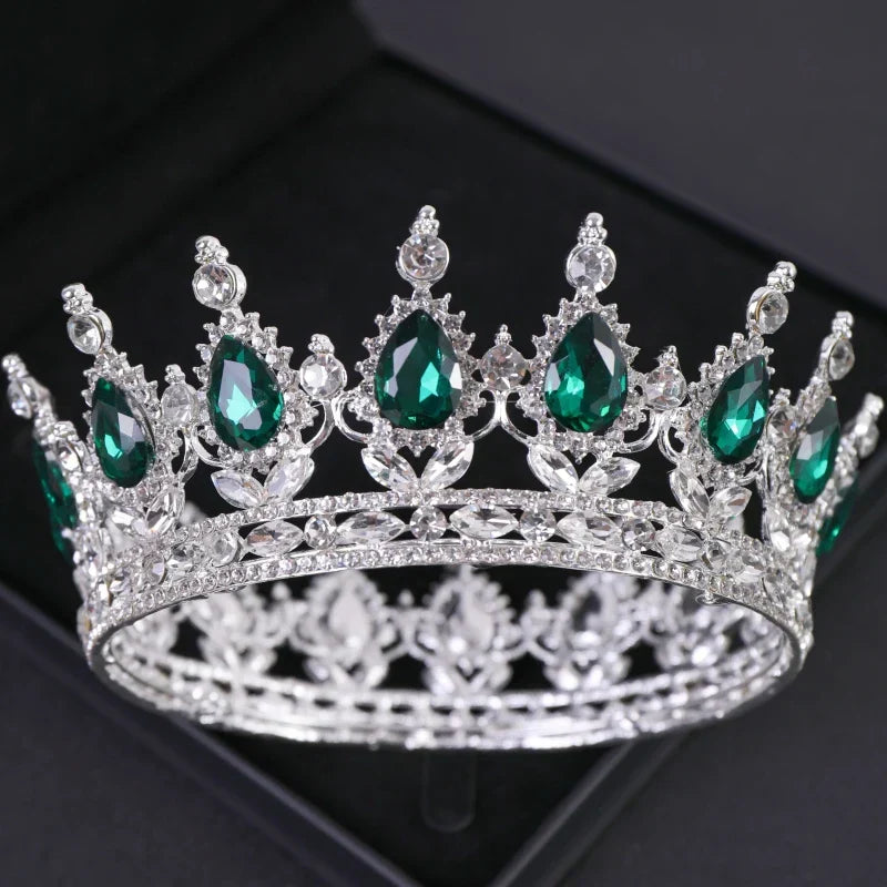 Baroque Crystal Tiaras And Crowns Rhinestone Prom Diadem