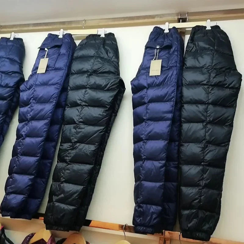 HOO 2024 winter thick down pants men cold