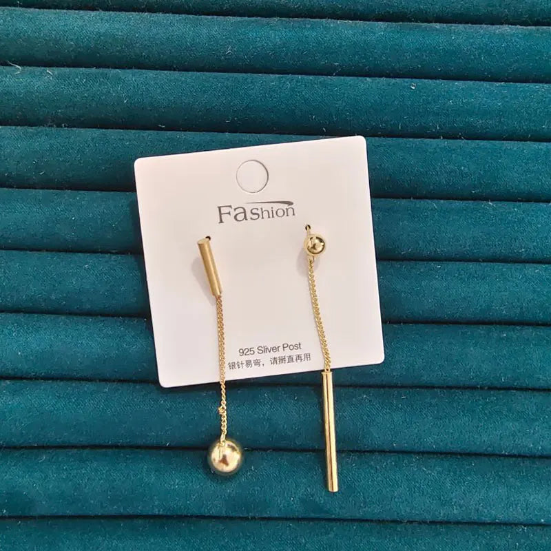 2023 Simple Cross Long Chain Tassel Drop Earrings