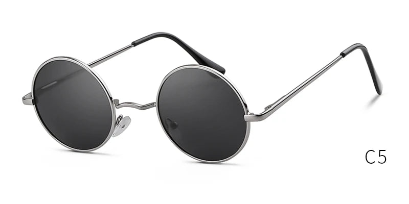 Round Sunglasses Men Polarized UV400 High Quality Brand