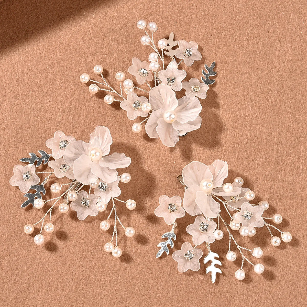 White Flower Hairpins Elegant Women Floral Style Hair
