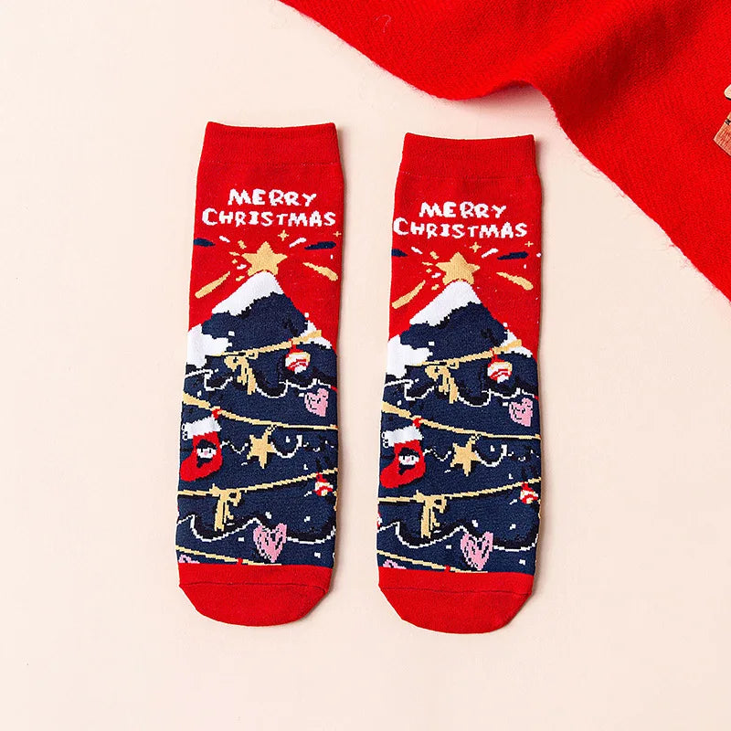 4 Pairs/Lot Children Girls Socks Christmas Socks For