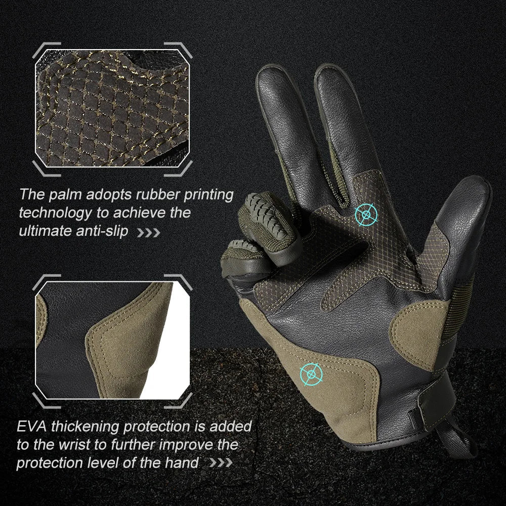 Tactical Touch Screen Full Finger Gloves Army Military