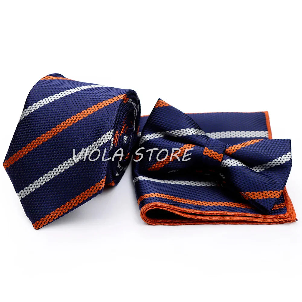 45 Color Paisley Geometry Striped 7.5cm Tie Set