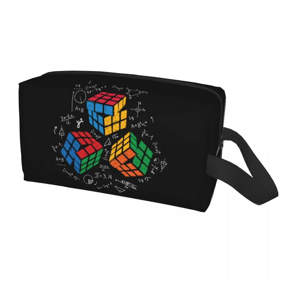 Math Rubik Rubix Cube Caps Cosmetic Bag Women