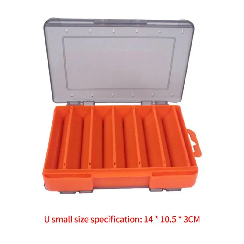 Fishing Tackle Box Lure Storage 14 Compartments Double