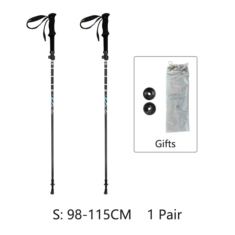 HEALING Ultra Light 115G Trekking Pole Carbon Folding