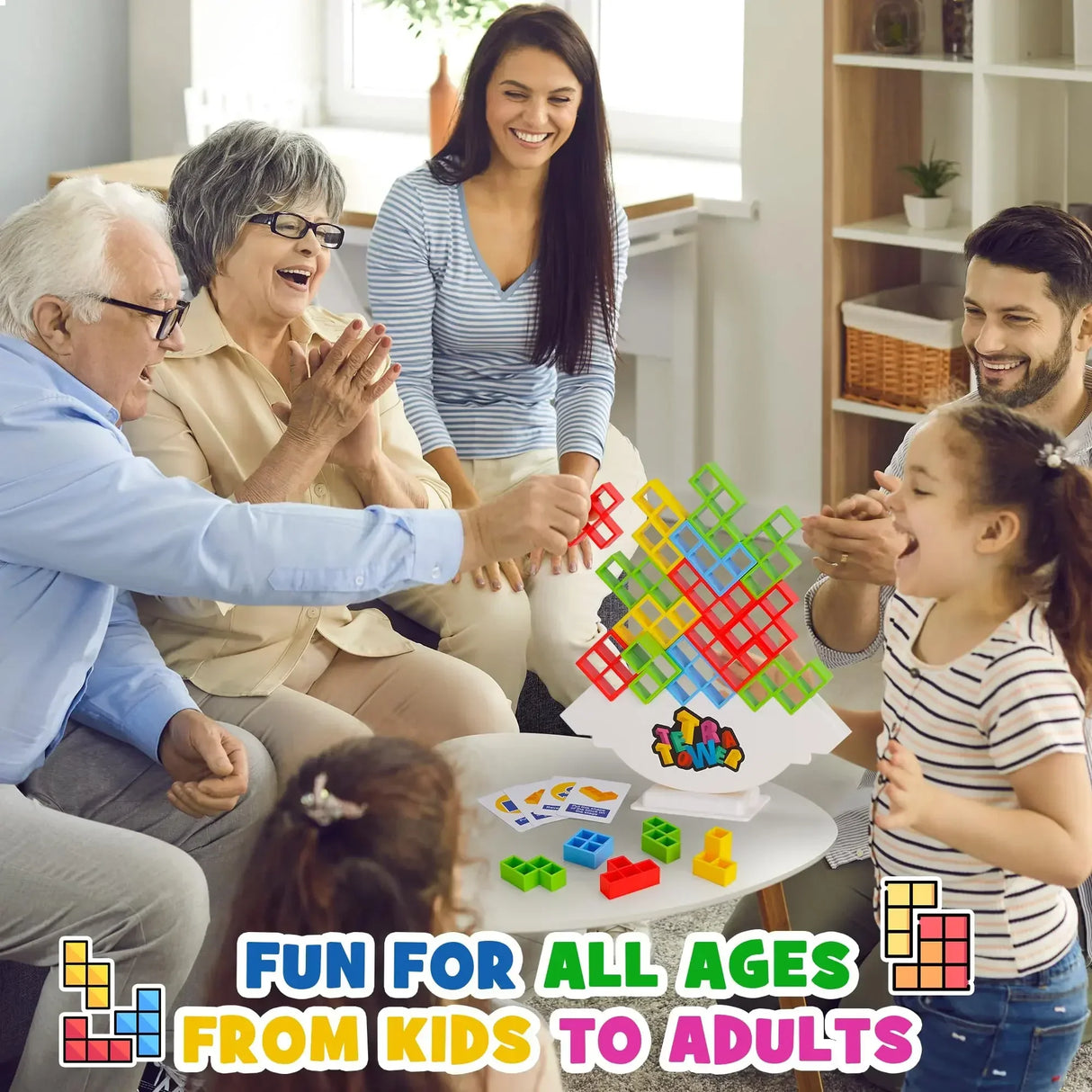 48PCS Balance Toys Stacked Tower Board Game Stacking