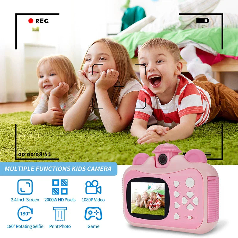 Children's Instant Print Camera With Thermal Printer Kids