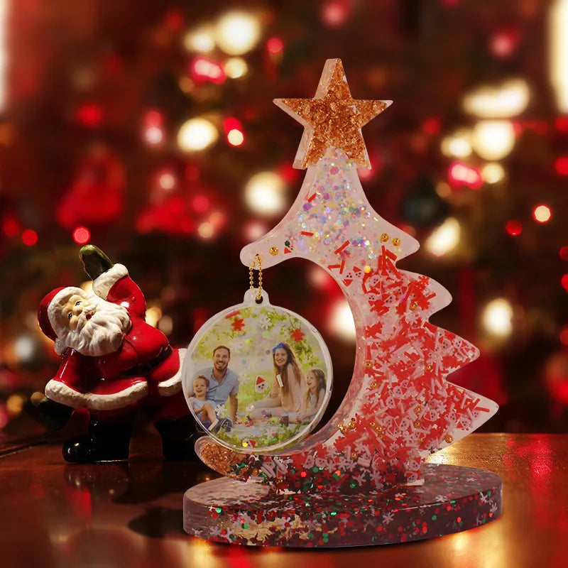 Christmas Tree Silicone Mold Hanging Photo Frame Moulds
