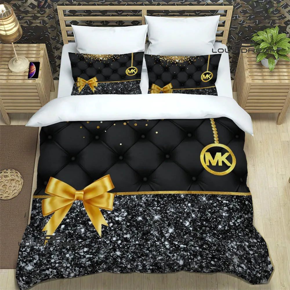 M-Michael-Kors logo printed Bedding Sets exquisite supplies set