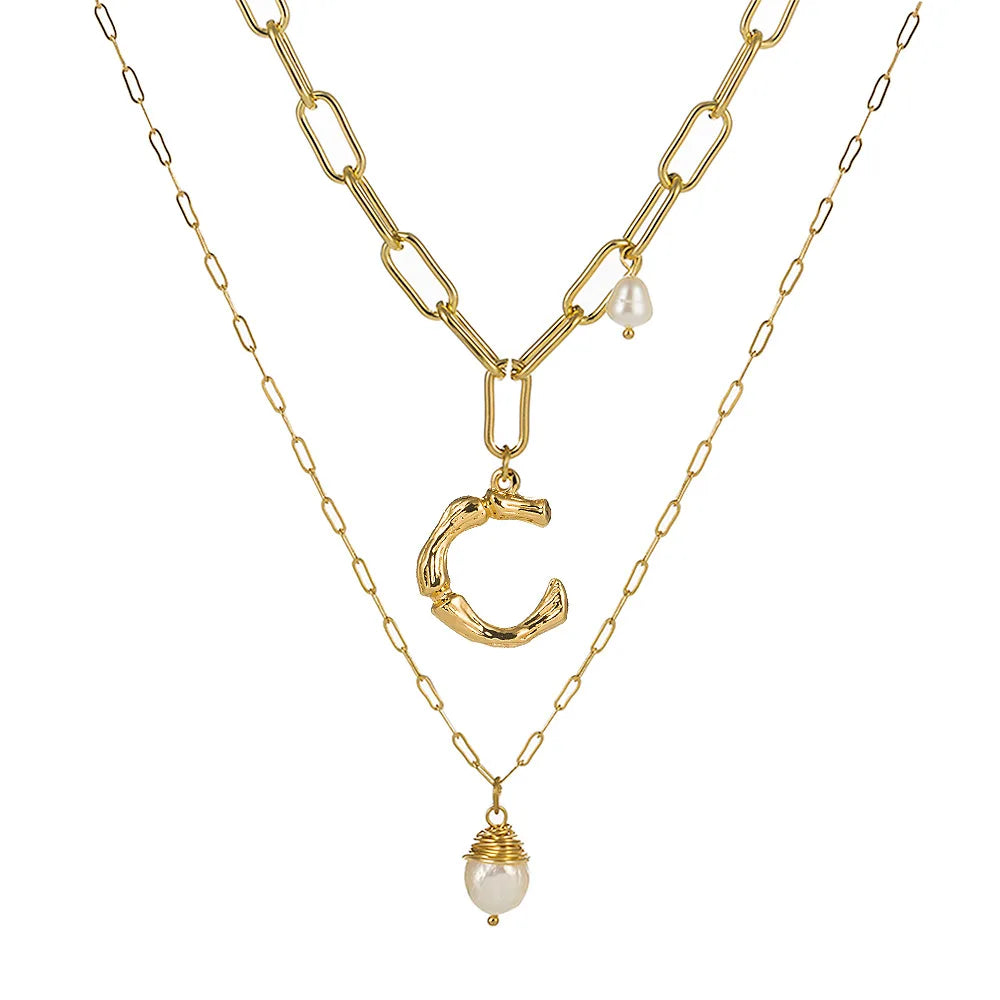 Real Natural Freshwater Baroque Pearl Pendant Necklace