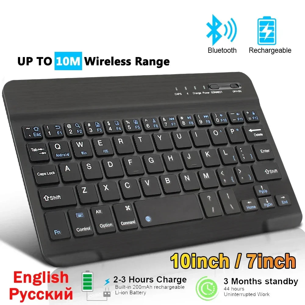 Wireless Bluetooth Keyboard 10inch Backlit Keyboard Backlight Touchpad