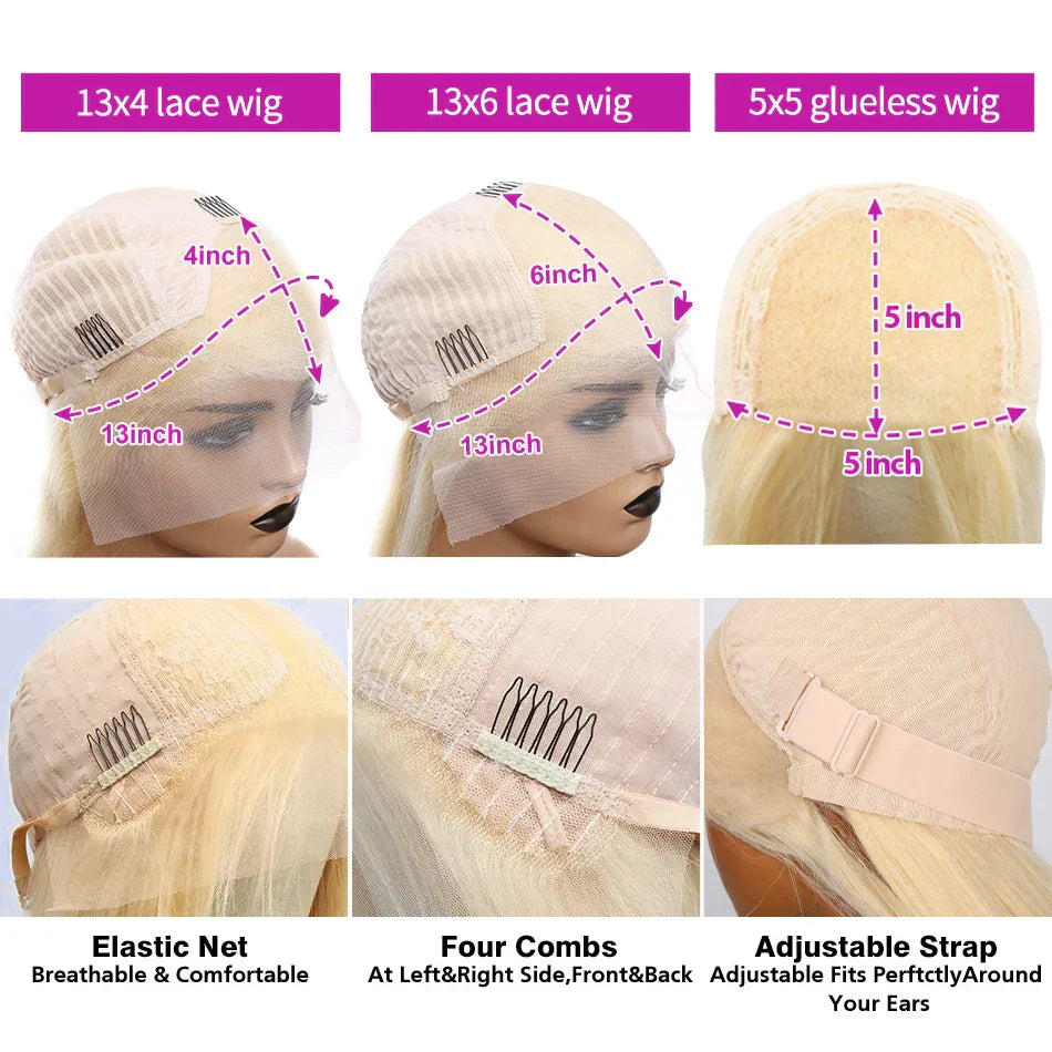 30 40 Inch Blonde 613 HD Body Wave