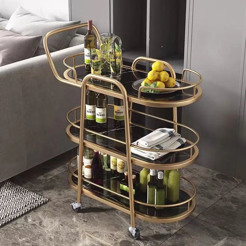 Mobile Small Coffee Table Carts Dining Cart European