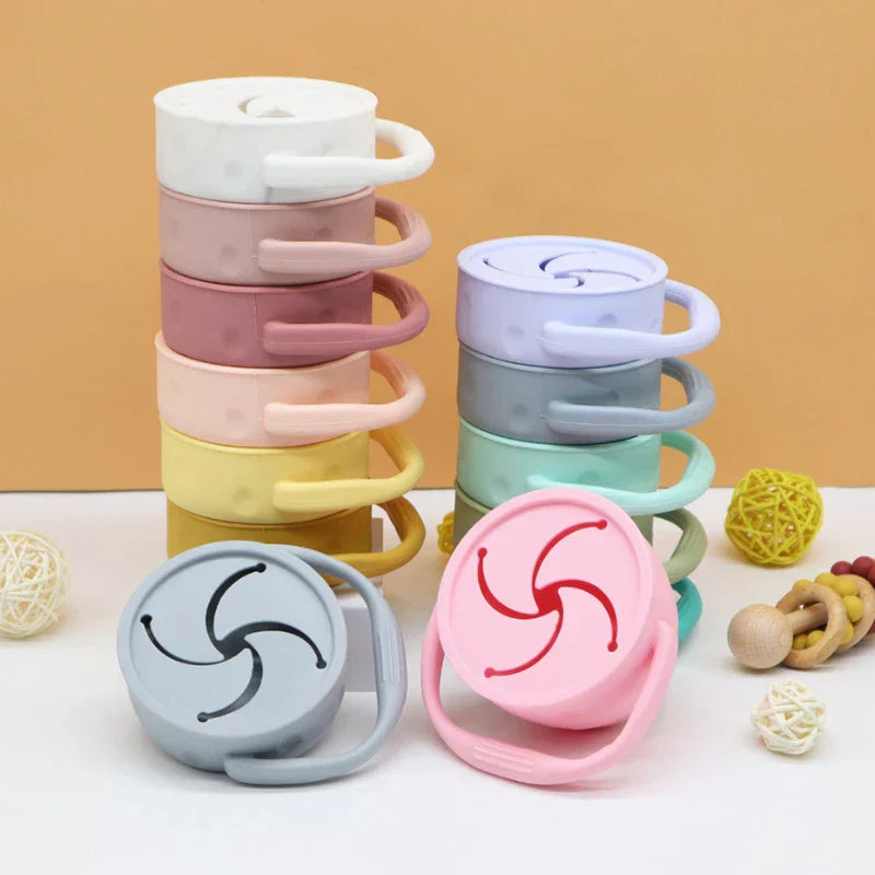 12 Color Baby Kids Silicone Snack Cup Food