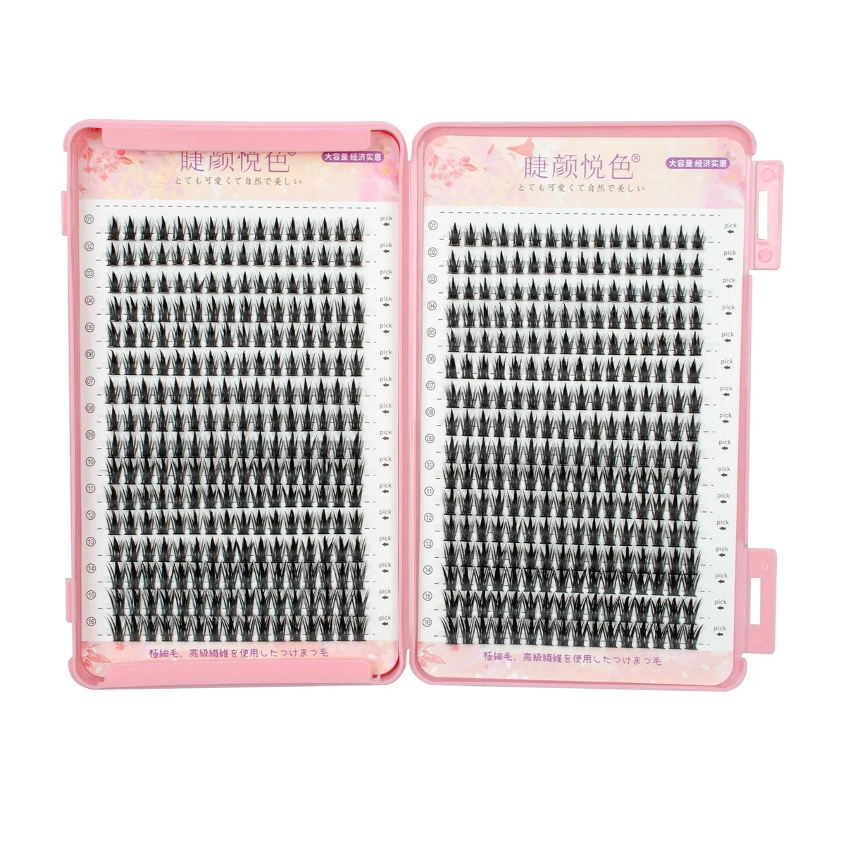 Fake Eyelashes 320 Clusters Individual Lashes Mixed Length