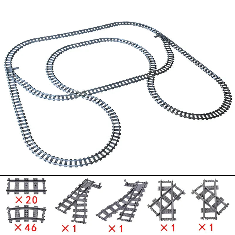NEW City Trains Flexible Tracks Soft Straight Curved
