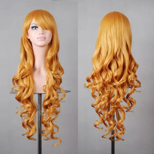 Lady 80cm Long Curly Wigs Fashion Cosplay Costume