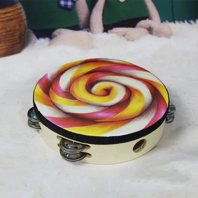 New 8 Inch Double Row Drums Professional Tambourine
