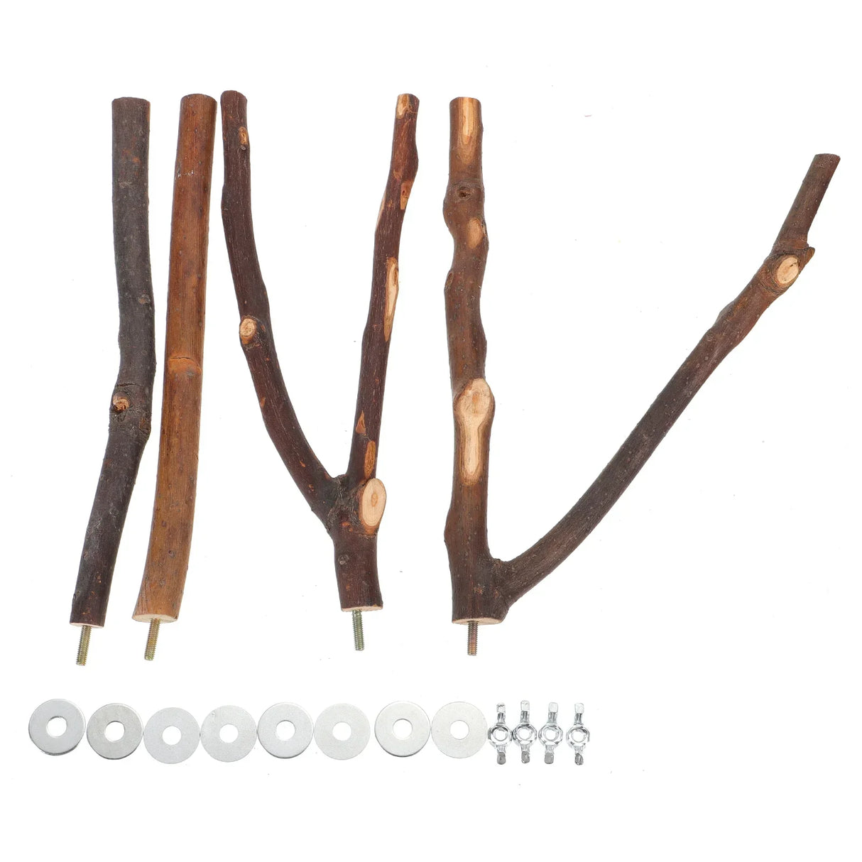 4 Pcs Parrot Standing Stick Bird Cage Accessories