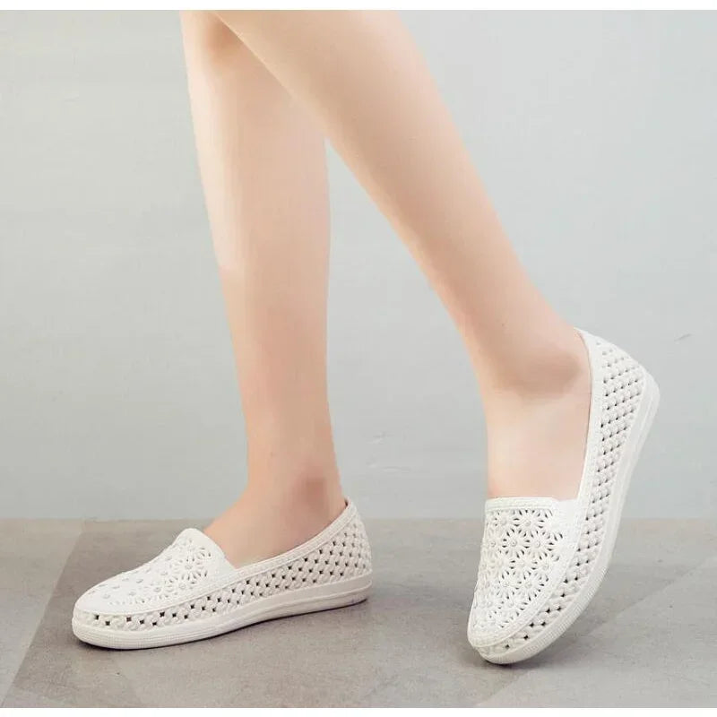 Hollow Out Flats Women Shoes Slip on Casual