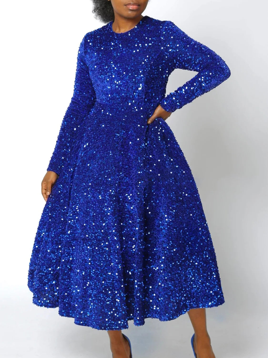 Plus Size Spring New Round Neck Long Sleeved