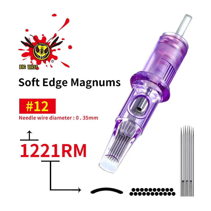 BIGWASP Purple Cartridge Tattoo Needles RM Professional Disposable