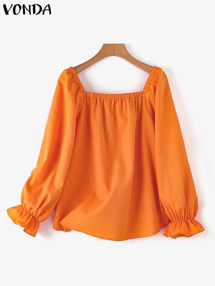 Plus Size 5XL VONDA Oversized Tops Women Fashion