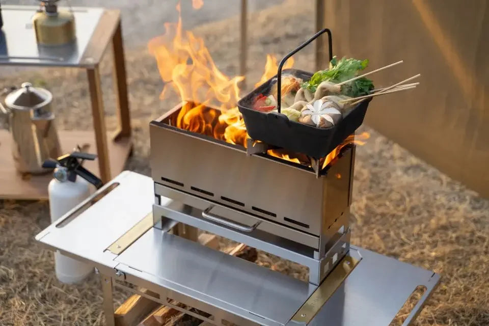 Folding Camping Brazier Portable Stove Bonfire Furnace Campfire