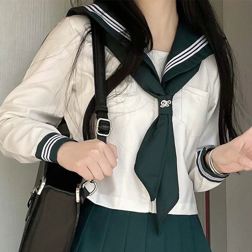 Japanese School Girl Uniform XSXL JK Green Sailor