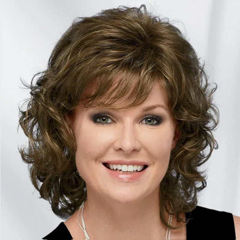 HAIRJOY Women Synthetic Hair Wigs Short Curly with