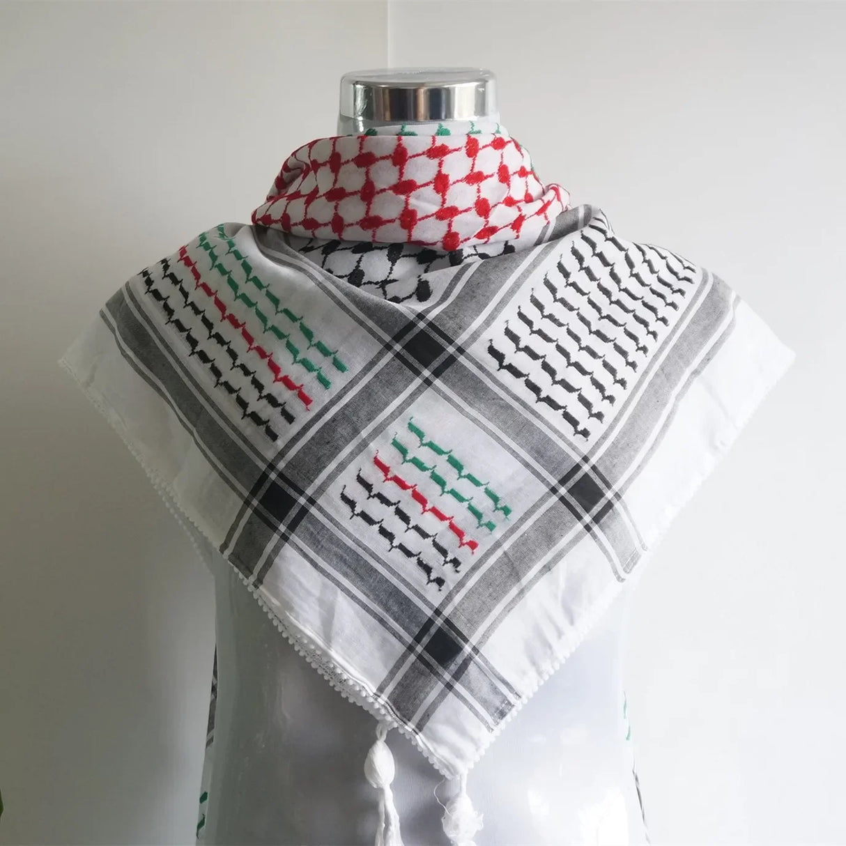 New 125cm Colorful Plaid Muslim Hijab Tactical Desert